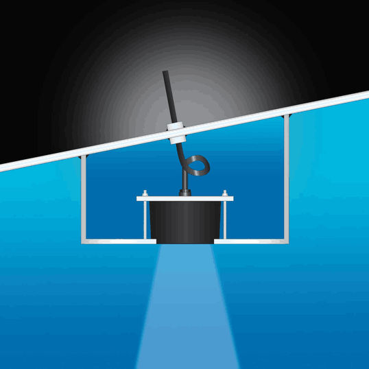 Lowrance CM275LH-W 1 kW Einbau-Taschengeber für Low/High-Wide CHIRP und Wassertemperatur mit doppelten schwarzen 9-Pin-Anschlüssen (Art.-Nr. 000-13772-001) in der Produktansicht