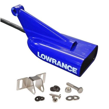 Lowrance HDI Skimmer 83/200/455/800 kHz Heckmontagegeber mit blauem Gehäuse (Art.-Nr. 000-13889-001) in der Produktansicht