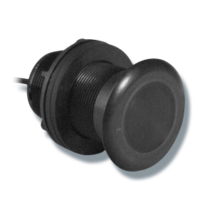 Lowrance P319 600W Plastik-Durchbruchgeber für 50/200 kHz und Wassertemperatur mit schwarzem 9-Pin-Stecker (Art.-Nr. 000-13915-001) in der Produktansicht