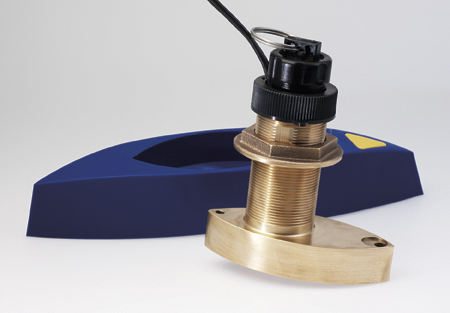 Lowrance B744V 600W Bronze-Durchbruchgeber für 50/200 kHz mit NMEA 2000 Geschwindigkeits- und Temperatur-Paddelrad (Art.-Nr. 000-14804-001) in der Produktansicht