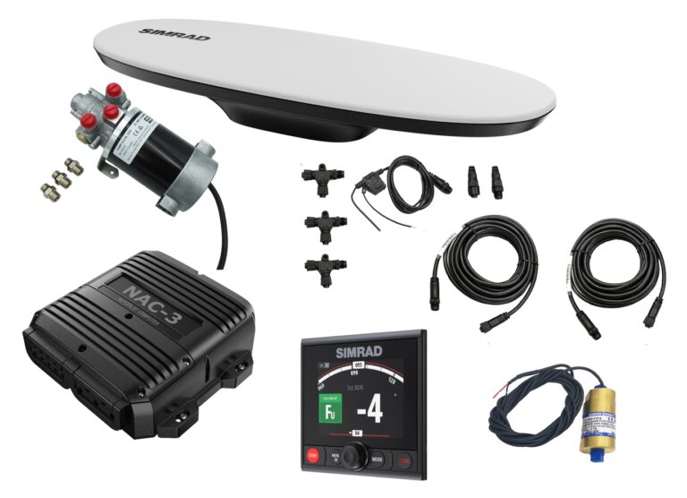 Simrad AP44 VRF High Capacity Pack mit AP44 Farbcontroller, HS65 GNSS Kompass und PUMP-3 Hydraulikpumpe