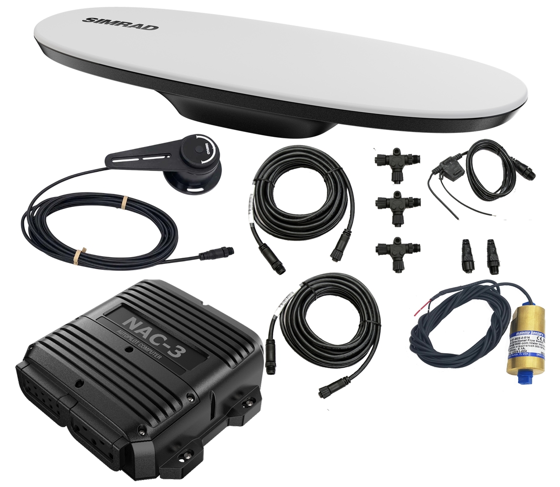 Simrad NAC-3 Performance Autopilot Core Pack RF mit HS65 GNSS Kompass, RF-25N Ruderfeedback und SteadySteer