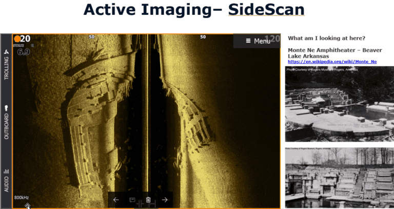 Lowrance Active Imaging SideScan und DownScan Galerieansicht mit hochauflösenden Unterwasserstrukturen (Art.-Nr. 000-14490-001)