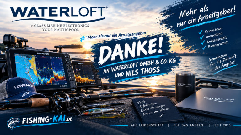 Danke an Waterloft GmbH & Co. KG und Nils Thoss für die Partnerschaft – professionelle Marineelektronik und Angelausrüstung auf Fishing-Kai.de