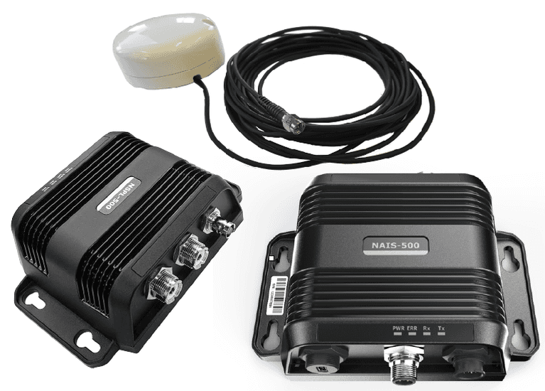 Lowrance und Simrad NAIS-500 Class B AIS Transponder mit NSPL500 Splitter und GPS500 Antenne (000-13963-001)