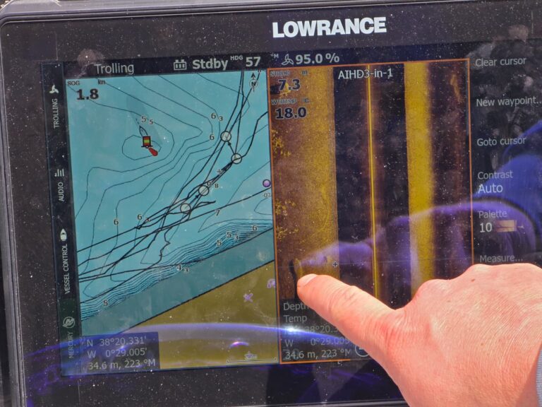 Lowrance HDS Pro Split-Screen mit C-Map Seekarte und Active Imaging HD SideScan im Praxistest